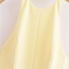 Solid Backless Mini Dress Women Sleeveless Casual Short Dresses with Pockets for Summer Daily Party Outfits