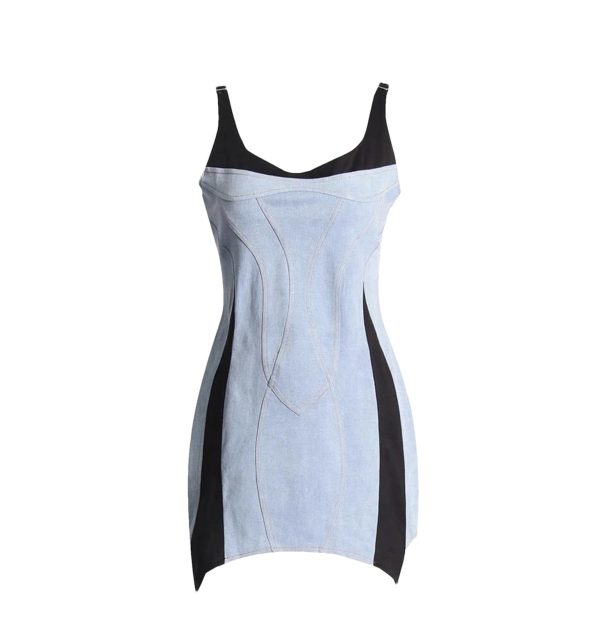 Women’s Square Collar Backless Party Dress, Sleeveless High Waist Designer Slimming Summer Cocktail Gown