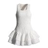 Women Summer Sundress Holiday Print Embroidery Sleeveless Tank Elastic Back Cocktail Party Dress