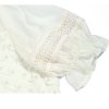 Women Dress Stringy Selvedge Round Neck Short Sleeve Lace Hollow Out Sweat Elegant Short Dress