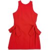 Women’s O-Neck Slimming Bowknot Mini Dress, Sleeveless High Waist Patchwork Designer Casual Summer Dress