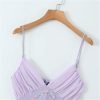 Floral Embroidery Slip Dress Women Backless V Neck Mini Skirt Summer Holiday Beach Robe Nightgown Loungewear