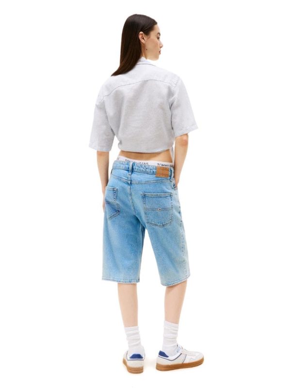 Women's Crop Linen Shirt with Front Tie Detail