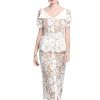 Womens Elegant Temperament Lapel Short Sleeved Lace Hollow Out Dress Slim Waist Dress
