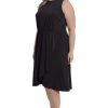 Women's Sleeveless Jewel Neck Asymmetric Hem Midi Casual Summer Fun Vacation