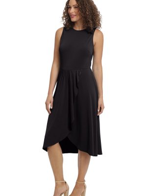 Women's Sleeveless Jewel Neck Asymmetric Hem Midi Casual Summer Fun Vacation