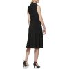 Women's Collared Twisted Waist Midi Dress