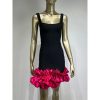Women’s Square Neck Mini Dress - Sleeveless Color-Block Slimming Party Outfit
