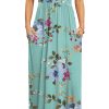 Women's Short Sleeve Maxi Dresses Casual Empire Waist Long Dress with Pockets