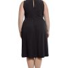 Women's Sleeveless Jewel Neck Asymmetric Hem Midi Casual Summer Fun Vacation