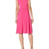 Women's Collared Twisted Waist Midi Dress