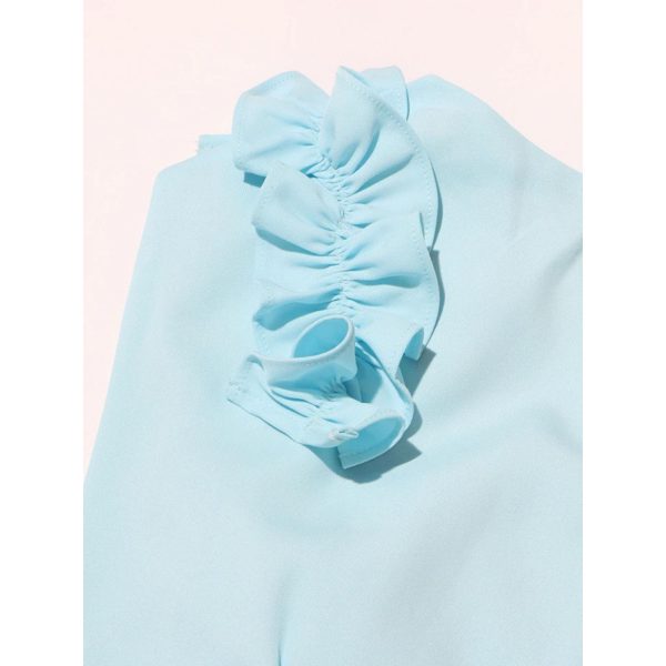 Women’s Round Neck Applique Dress - Sleeveless Slimming Summer Casual Outfit