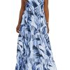 Women's 2025 Summer Sleeveless Floral Print Maxi Dress Strap Square Neck Beach Sun Dress