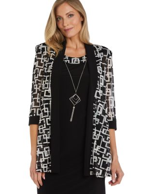 Womens Plus Printed Mesh Two Piece Dress