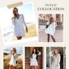 Womens Casual Spring Summer 2025 Deep V Neck Knotted Tiered Chiffon Elegant Mini Short Swing Skater Dresses