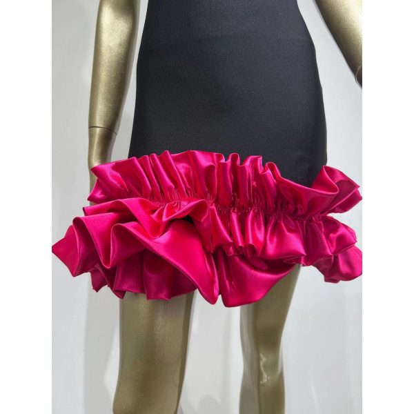 Women’s Square Neck Mini Dress - Sleeveless Color-Block Slimming Party Outfit