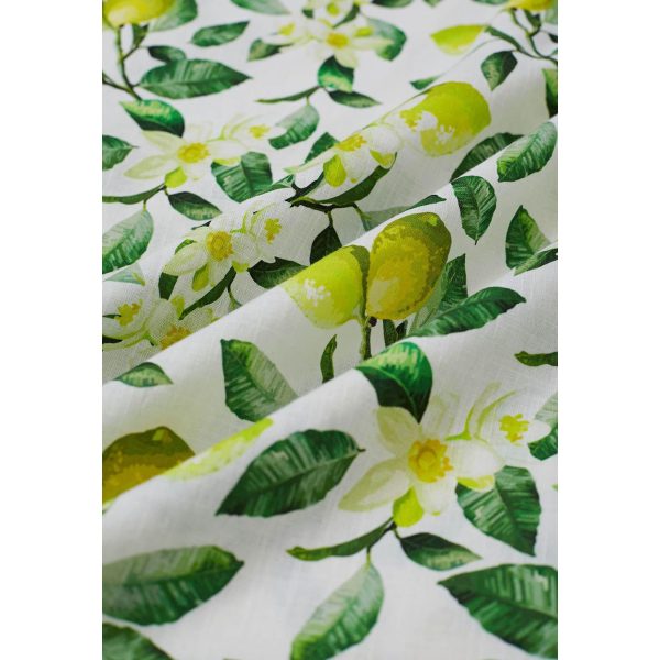Women V Neck Sleeveless Cotton Midi Dress Lemon Printed Button Beach Vacation Summer Long Dress with Side Pockets