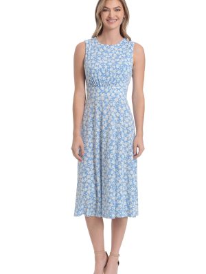 Women's Dresses Inset Waist Midi Dress Career Office Occasion Guest of