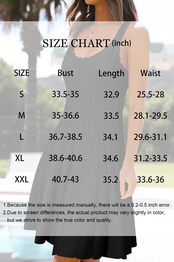 Women's 2025 Summer Dresses Knitted Sleeveless Spring Casual Flowy A Line Beach Vacation Mini Sundress