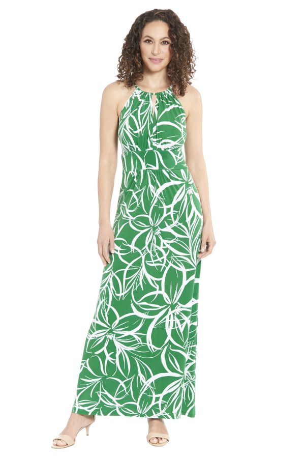 Women's Halter Neckline Signature Morris Maxi Dress Vacation Occasion Event Guest of