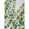 Women V Neck Sleeveless Cotton Midi Dress Lemon Printed Button Beach Vacation Summer Long Dress with Side Pockets