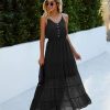 Sundress for Women 2025 Summer Spaghetti Strap Sleeveless High Waist Beach Long Maxi Dresses