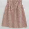 Smocked Bodice Midi Dress Women Sleeveless Textured Pattern Summer Casual Skirt for Daily Vacation Outfits