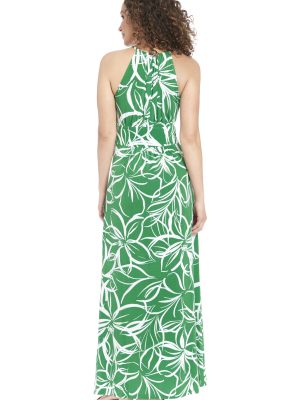 Women's Halter Neckline Signature Morris Maxi Dress Vacation Occasion Event Guest of