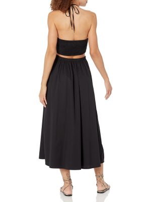 Women's Brinda Cotton Cut Out Halter Maxi Dress