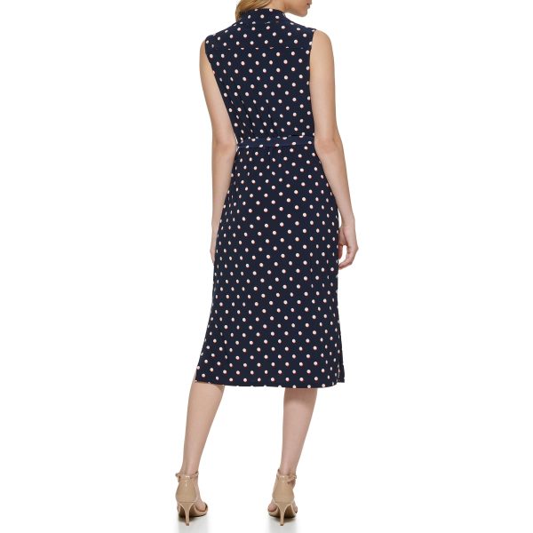 Women's Collared Button Up Midi Dress