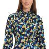 Women's Mini Ruffle Smocked Mock Neck Midi Dress