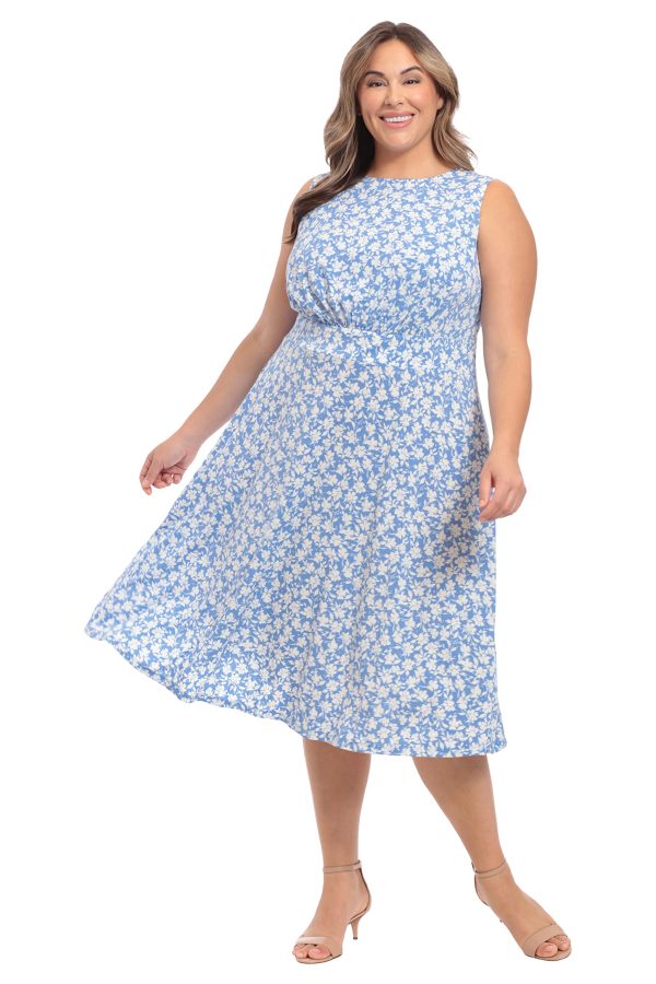 Women's Dresses Inset Waist Midi Dress Career Office Occasion Guest of