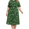 Women's Inset Waist Midi Short Sleeve