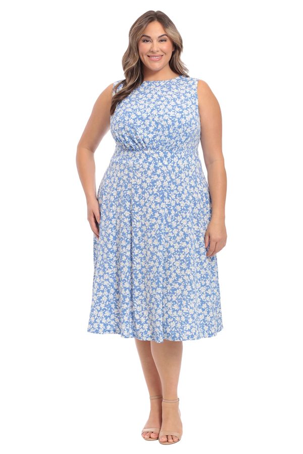 Women's Dresses Inset Waist Midi Dress Career Office Occasion Guest of