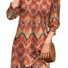 Women's Summer Dresses 3/4 Puff Sleeve Casual Sundress Dress with Pockets Beach Vacation 2025 Fashion