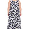 Women's Sleeveless Maxi Ruffle Hem-Tank Strap Summer Defined Waist-Wedding Guest Dress