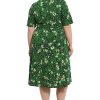 Women's Inset Waist Midi Short Sleeve