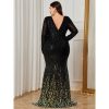 Women's Plus Size Sequin Dress Luxurious Style Formal Cocktail Evening Party Maxi Dresses