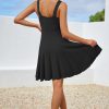 Women's 2025 Summer Dresses Knitted Sleeveless Spring Casual Flowy A Line Beach Vacation Mini Sundress