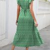 Womens Summer Casual Dresses Cap Sleeve V Neck Maxi Dress Flowy A Line Tiered Boho Beach Vacation Sundress