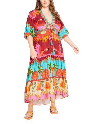 Women's Plus Size Copacabana Placement Dress
