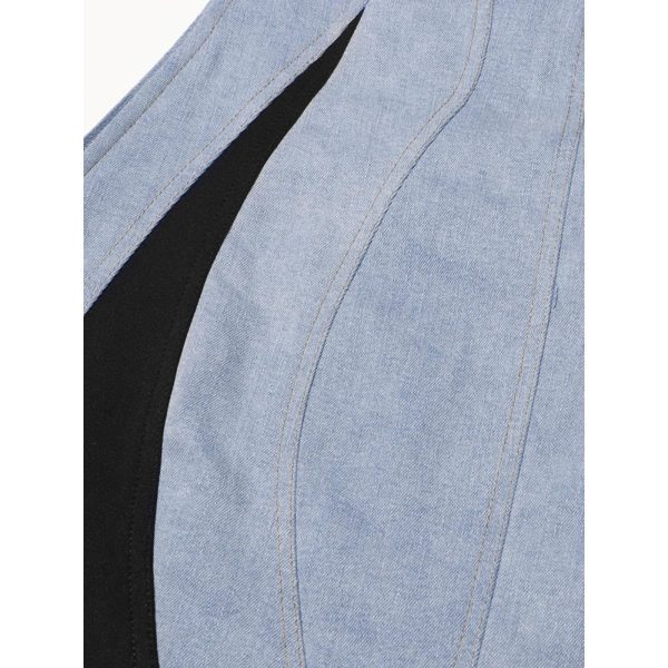 Women’s Square Collar Backless Party Dress, Sleeveless High Waist Designer Slimming Summer Cocktail Gown