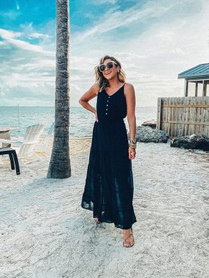 Sundress for Women 2025 Summer Spaghetti Strap Sleeveless High Waist Beach Long Maxi Dresses