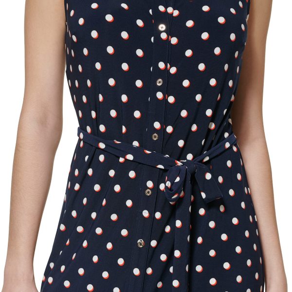 Women's Collared Button Up Midi Dress