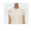 Women's Linen Maxi Dress - Crew Neck Summer Floor Length Beige