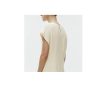 Women's Linen Maxi Dress - Crew Neck Summer Floor Length Beige