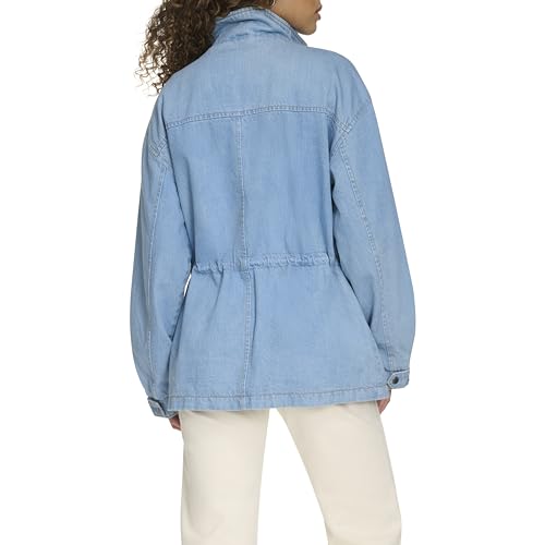 Women's 4-Pocket Stand Collar Military Jacket