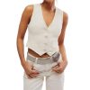 Women's Tate Denim Vest, Ecru