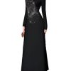 Women's Diamond Midi Dress - O-Neck Long Sleeve Minimalist High Waist