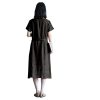 Women's V-Neck Linen Sundress - Strap A-Line Dress Sage